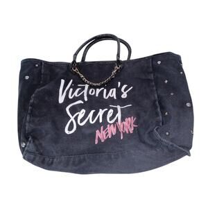 VICTORIA’S SECRET City "Miami" Black & Studded Large Weekender Tote